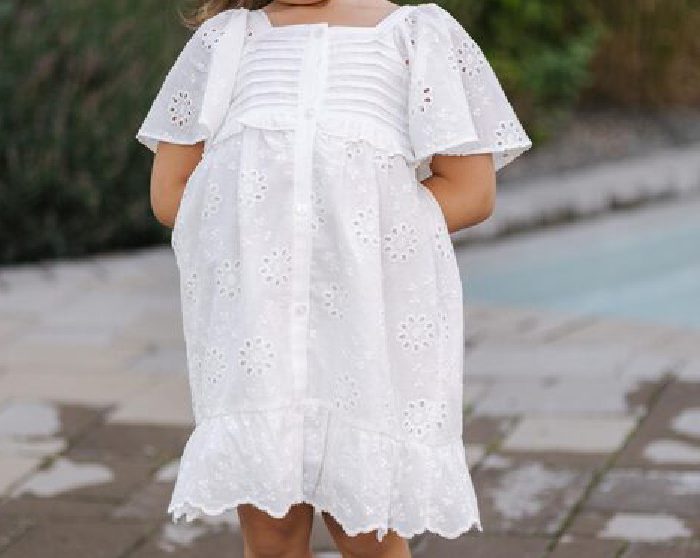 Girls' Tiered Cotton Dress