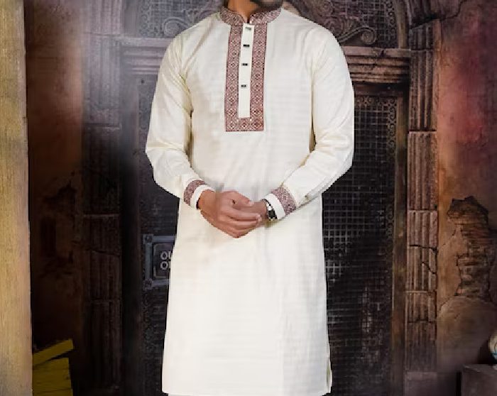 Embroidered Pathani Suit